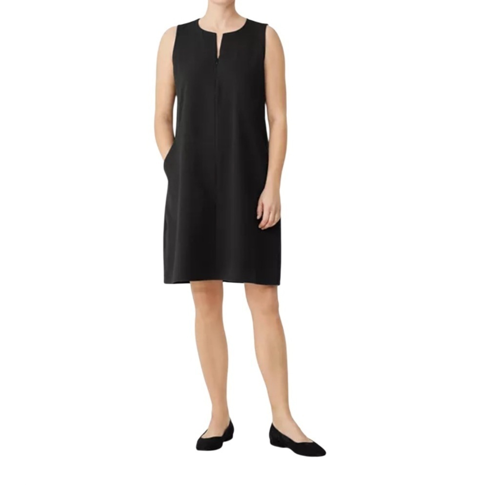 Eileen Fisher
Sleeveless Zip Front Shift Dress Women’s Size XS